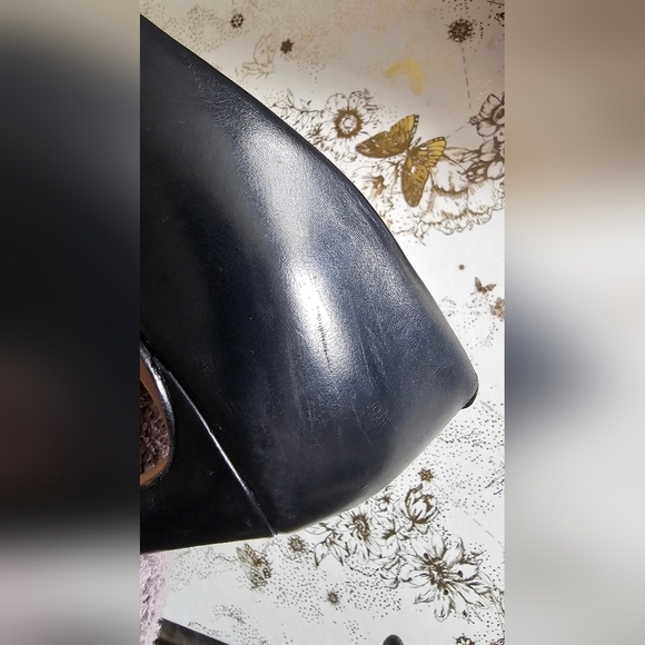 Marc Jacobs Black Pumps Heels Bowl Logo Size 38.5 - Picture 7 of 15